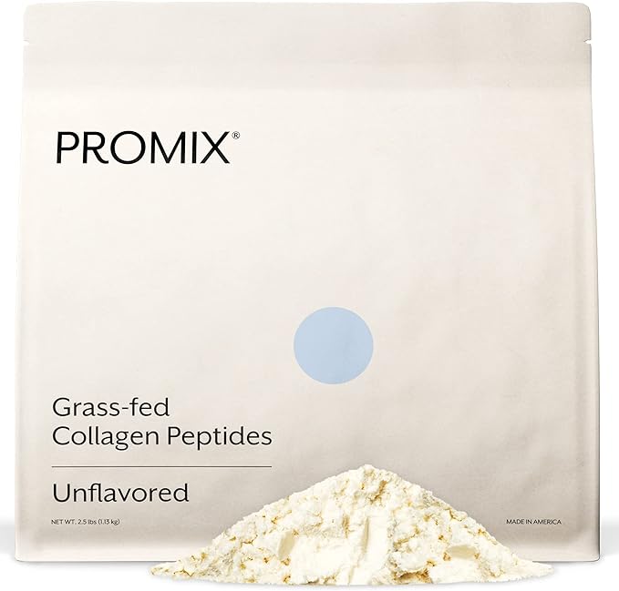 Promix Collagen Peptides, Unflavored, 2.5lb Bulk - Hydrolyzed Collagen Protein Promotes Healthy Skin, Bones, Joints & Recovery Support - Add to Shakes, Smoothies, Beverages & Baking recipes.