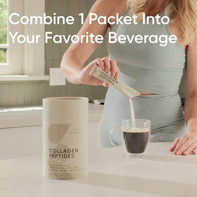 Sports Research Collagen Peptides - Hydrolyzed Type 1 & 3 Collagen Powder Protein Supplement for Healthy Skin, Nails, & Joints - Easy Mixing Vital Nutrients & Proteins, Collagen for Women & Men