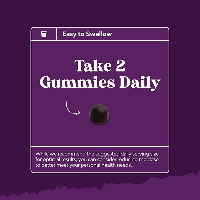 Extra Strength Iron Gummies for Women and Men - Potent 45mg per Serving Chewable Iron Supplement for Women & Men with Vitamin C for Higher Absorption - Vegan Daily Iron Gummy for Adults (60 Servings)