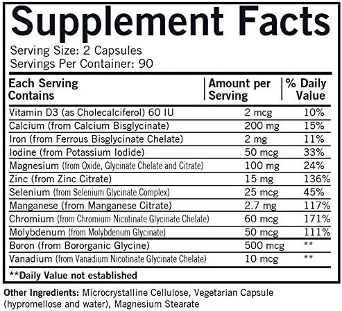 Kirkman Advanced Mineral Support - 180 Capsules