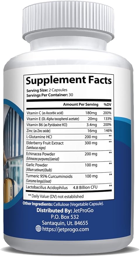 Resistify Adult Immune Support Supplement, Elderberry, Vitamin C, Zinc, Echinacea, Ginger, Probiotic and More, 60 Count