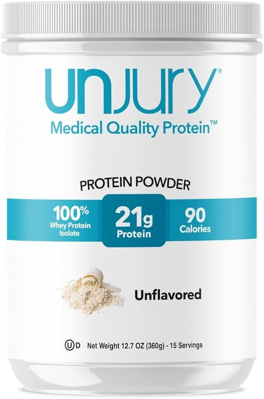 Unflavored Protein Powder | 21g 100% Whey Isolate Protein Powder | Unflavored Whey Protein Powder | Low Carb and Sugar Free Whey Protein Isolate | Gluten Free | Certified Kosher | 15 Servings