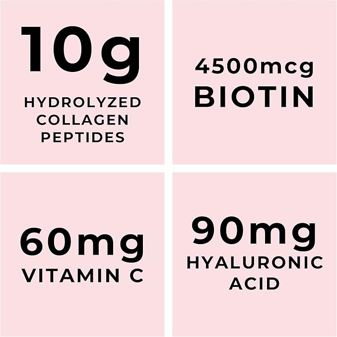Multi Collagen Powder with Biotin, Hyaluronic Acid, Vitamin C (2lb Value Size) | Hydrolyzed Collagen Supplement (Types I, II, III, V, X). Hair, Skin, Nails for Women, Men