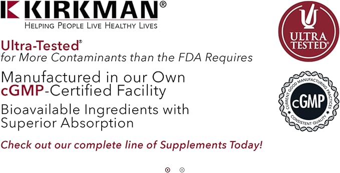 Kirkman Coenzyme Q10 25 mg - Hypoallergenic || 100 Vegetarian Capsules || CoQ10 || Supports Immune System || Gluten and Casein Free || Capsules are Plant Based
