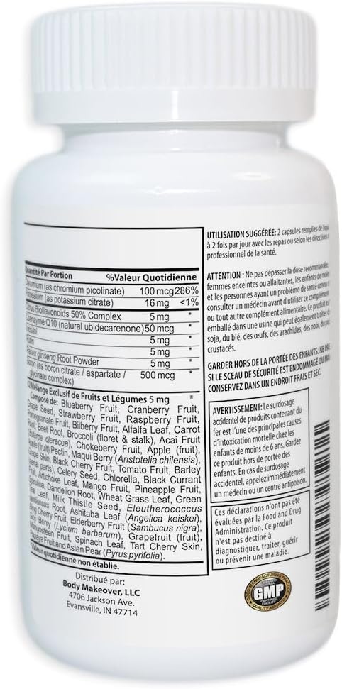 | Best Daily Multi Vitamin Formula | Supports Immune System| Increases Energy | Well Being Formula | Unique Fruit and Veggie Blend (60 Easy to Swallow Liquid Caps)