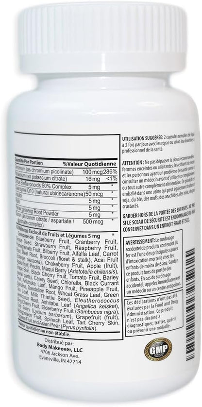 | Best Daily Multi Vitamin Formula | Supports Immune System| Increases Energy | Well Being Formula | Unique Fruit and Veggie Blend (60 Easy to Swallow Liquid Caps)