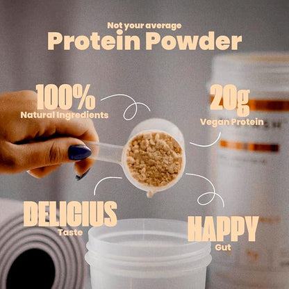 Vegan Protein Powder by TASHIE - Organic Plant Based Protein Powder with BCAA, HMB & Probiotics, Zero Sugar, Non-GMO, Gluten Free, NSF Certified, 28 Servings - Coconut Protein Powder