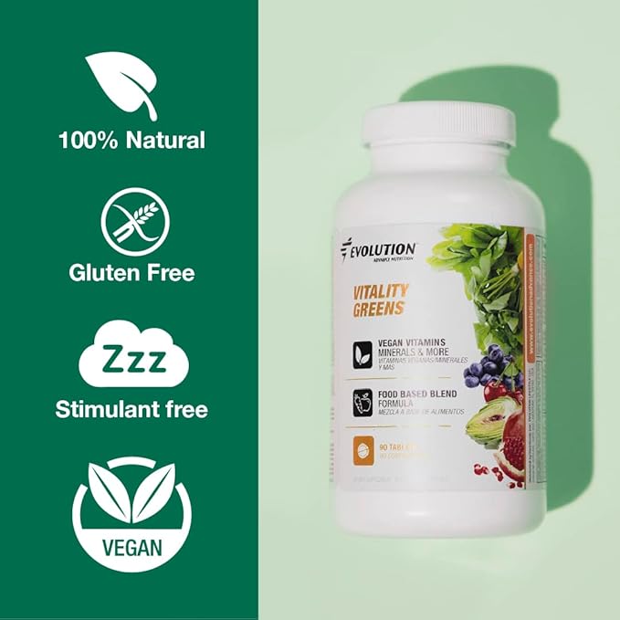 Evolution Advance Nutrition Vitality Green, 90 Tablets – Fruit and Veggie Supplement, Rich in Vitamins and Minerals – Vegan