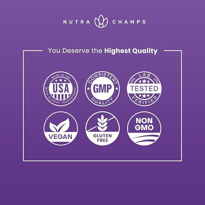 NutraChamps Thyroid Support & Adrenal Support Supplement 2-in-1 Formula with Iodine & Ashwagandha for Energy, Metabolism, Focus, Adrenal Fatigue & Stress Relief, Cortisol Balance for Women & Men