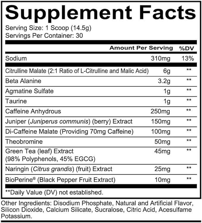 REDCON1 Total War Pre Workout - L Citrulline, Malic Acid, Green Tea Leaf Extract for Pump Boosting Pre Workout for Women & Men - 3.2g Beta Alanine to Reduce Exhaustion, Strawberry Kiwi, 30 Servings