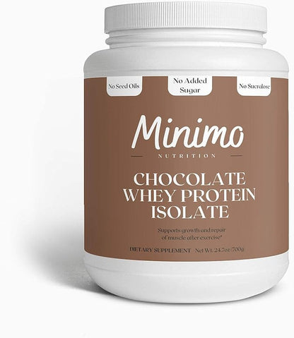 Whey Isolate Protein Powder, Chocolate, Whey Protein Isolate, No Seed Oils, No Added Sugar, No Sucralose, 1.61 lbs