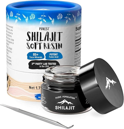 Shilajit by Pure Himalyan Shilajit ®, Grade A Himalayan Soft Resin, Energy & Immune Support, Natural Source of Fulvic Acid & 85+ Trace Minerals Supplement for Men & Women (50ml/1.5 fl oz)