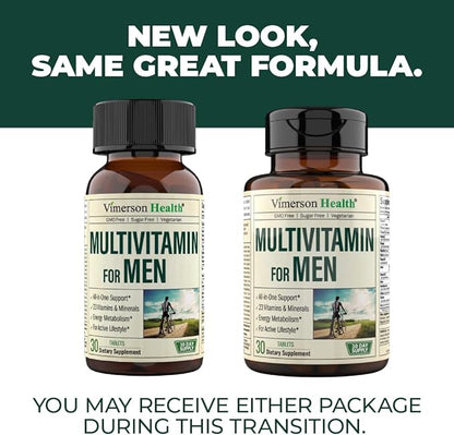 Multivitamin for Men - Daily Mens Multivitamins & Multiminerals with Vitamin A, C, D, E, B12, Zinc & Iron. Essential Vitamins for Men - Mens Vitamins for Energy, Focus, and Mens Health. 30 Tablets