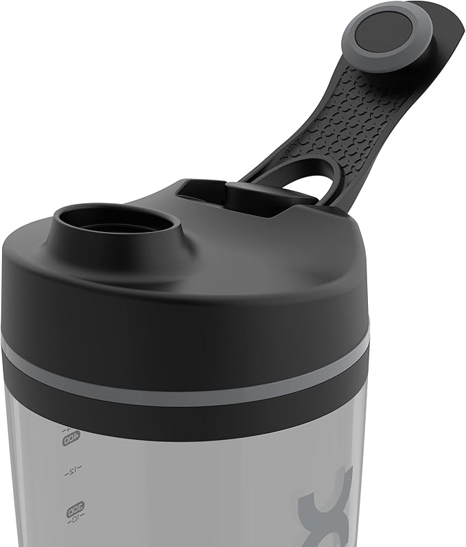 Promixx Original Shaker Bottle - Battery-powered for Smooth Protein Shakes - BPA Free, 20oz Cup (Black)