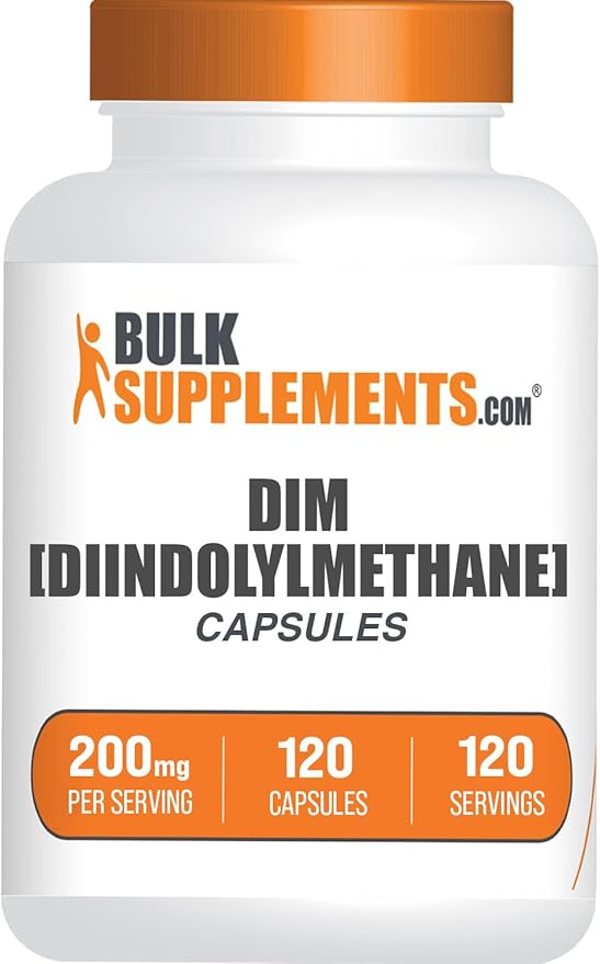 BulkSupplements.com DIM Capsules (Diindolylmethane) - DIM Supplement for Liver Support - Gluten Free, Soy Free Capsules - 200mg per Serving - 4-Month Supply (120 Capsules)