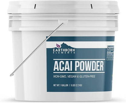 Earthborn Elements Acai Berry Powder, Gluten-Free, Resealable BPA-Free Bucket