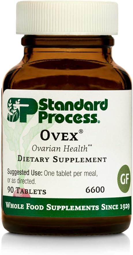 Standard Process Ovex - Whole Food Women's Health Supplement with Calcium Lactate, Magnesium Citrate, and Vitamin C - Gluten Free - 90 Tablets
