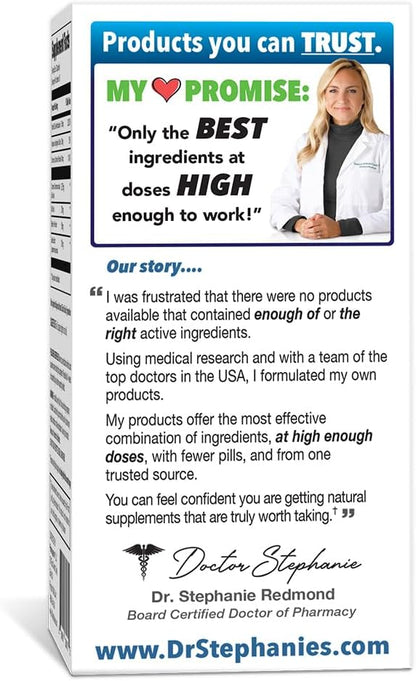 Blood Sugar 24 Hour - 7 in 1 Formula with Cinnamon, Banaba, Chromium, Milk Thistle, & More - Once Daily Supplement by Dr. Stephanie's