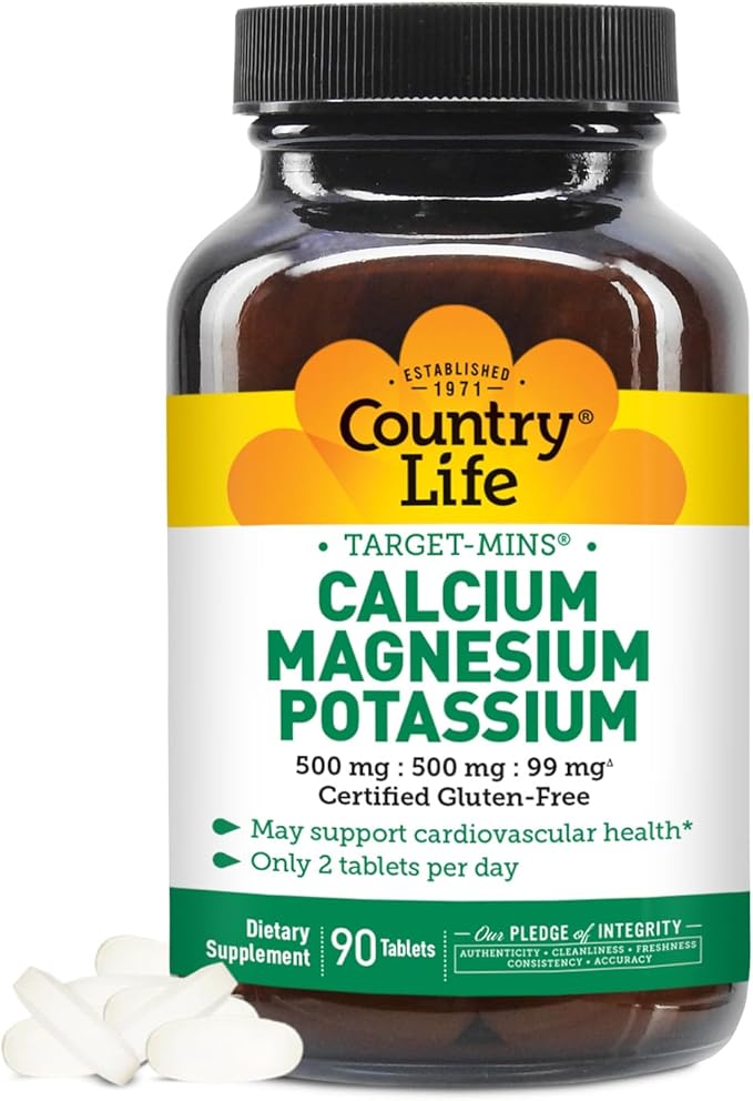 Country Life Calcium-Magnesium-Potassium - 90 Tablets