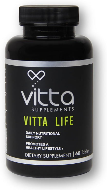 Vitta Life Tabs | Multivitamin with Vitamin A, Vitamin C, Vitamin D, Thiamin B1, Riboflavin B2, Niacin, Vitamin B6, Vitamin B12, Pantothenic Acid, Calcium, Phosphorus | 60 Tabs