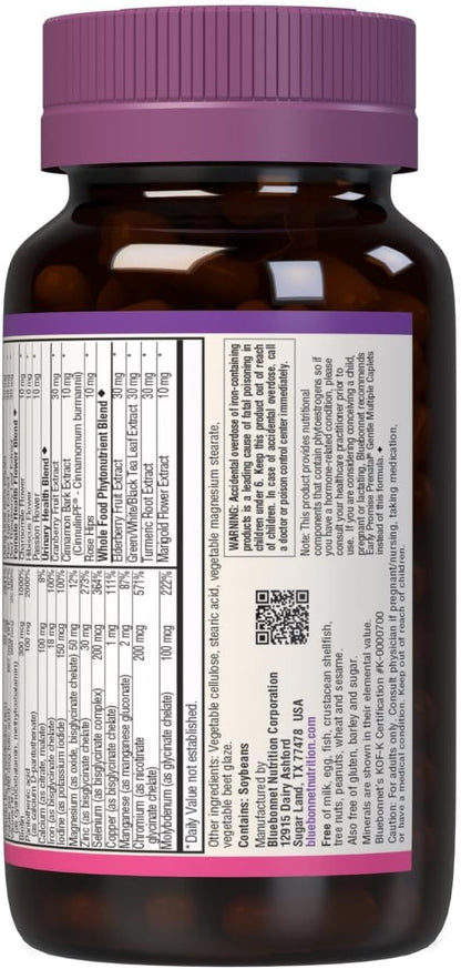 Bluebonnet Nutrition Ladies' Choice Whole Food-Based Multiple for Women 18-49, 90 Count Purple/Pink