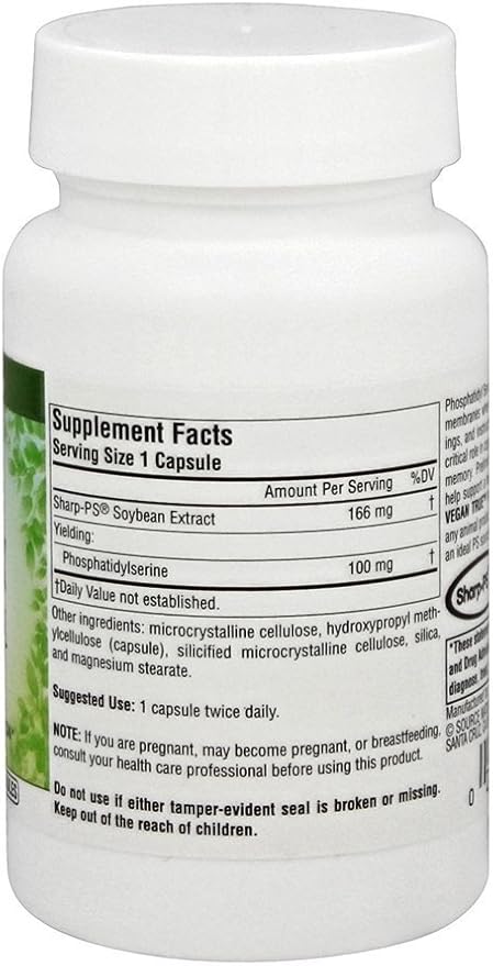 Source Naturals Vegan True Phosphatidyl Serine 100, Supports Cognitive Function*, 100 mg - 30 Vegetarian Capsules