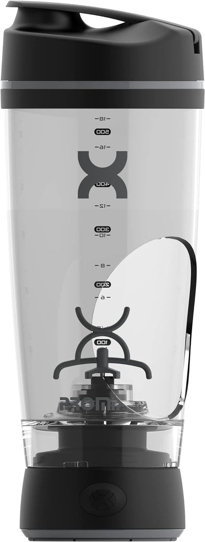 Promixx Original Shaker Bottle - Battery-powered for Smooth Protein Shakes - BPA Free, 20oz Cup (Black)