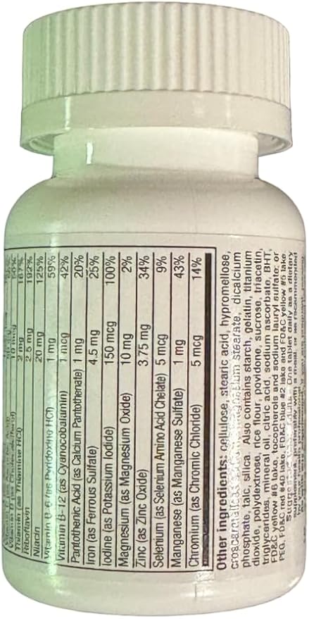 GeriCare One-Daily Multi-Vitamin & Minerals, Dietary Suplement Tablets (100 Count (Pack of 1))