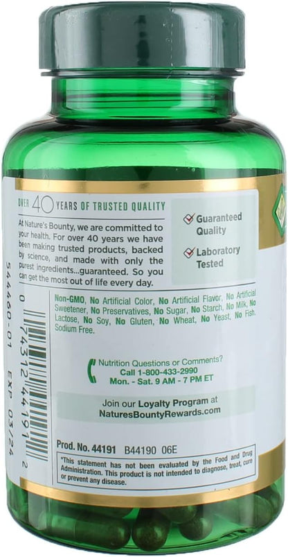 Nature's Bounty Saw Palmetto, Herbal Health Supplement, Prostate and Urinary Health, 450 mg, 100 Capsules