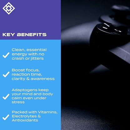 Forgge Focus Energy Drink Powder - Lion’s Mane, Alpha-GPC, L-Theanine and Nootropics for Focus - Vitamins + Electrolytes - Natural Caffeine, Sugar Free (Blue Raspberry)