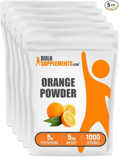 BulkSupplements.com Orange Powder - Sugar Free Electrolyte Powder - Water Flavoring Sugar Free - Orange Powder (5 Kilograms - 11 lbs)
