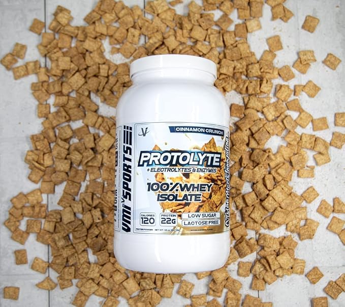 VMI Sports Protolyte 100% Whey Protein Isolate | + Electrolytes & Enzymes | Zero Sugar – Keto Friendly - Lactose Free | 21-25g Protein for Muscle Growth – Recovery – Hydration