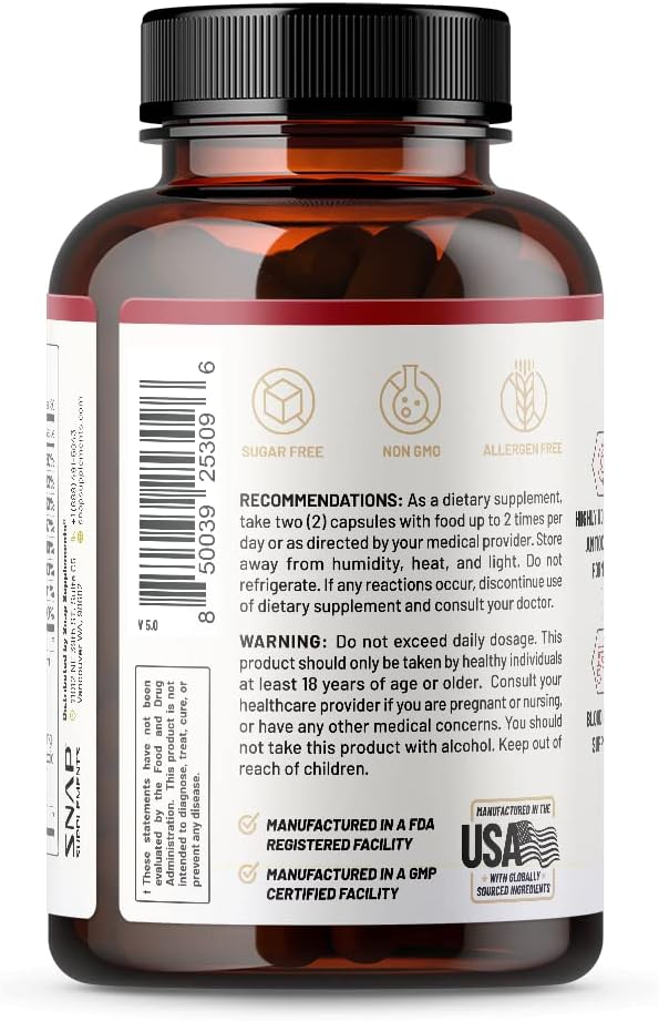 Snap Supplements Blood Sugar Blend - Support Healthy Blood Sugar, 180 Count