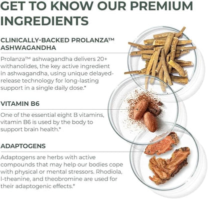 Primal Harvest Stress Relief Supplement for Women and Men Pure Ashwagandha Root Extract, L-Theanine Supplements, 30 Capsules