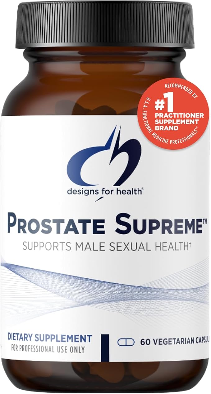 Designs for Health Saw Palmetto Prostate Supplement for Men - Prostate Supreme with Saw Palmetto, DIM, Vitamins, Nettle, Zinc + Chrysin - Non-GMO, Soy Free (60 Capsules)