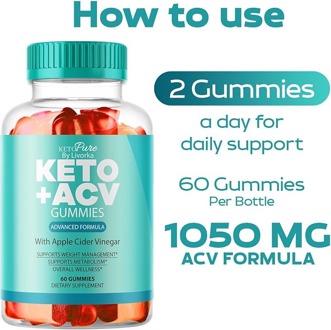 (3 Pack) Keto Pure ACV Gummies, Keto Pure Gummies Advanced Formula, 180 Gummies for 3 Months