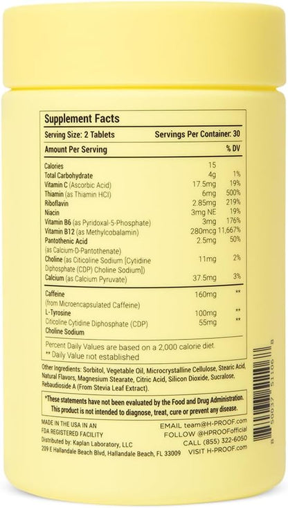 The Anytime You Need Energy Vitamin for Sustained Energy, Focus & Alertness with Jitter-Free Caffeine, 60 Chewable Energy Supplements (30 Servings), Mixed Berry