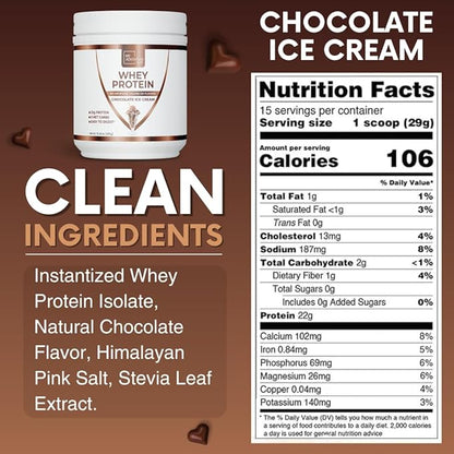My Adventure to Fit Whey Isolate Protein Powder - Low Carb Protein Powder for Women - Sweetened with Stevia Whey Isolate Protein for Muscle Growth - Protein Powder (Chocolate Ice Cream, 15 Servings)