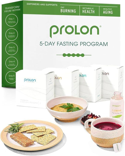 ProLon 5 Day Fasting Kit | Fasting Program for Women & Men | Developed to Not Break Your Fast | Low Calorie Pre Made Meals & Snacks | Plant Based Ingredients for Diet Support | Version 1 Kit