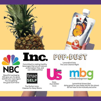 LEMONKIND 3-Day CORE Nutrient-Dense Cleanse: Detox, Boost Energy, Manage Weight, Break Bad Habits - Plant-Based, Non-GMO, Gluten-Free, Pressed, No Concentrates - 24 juices.