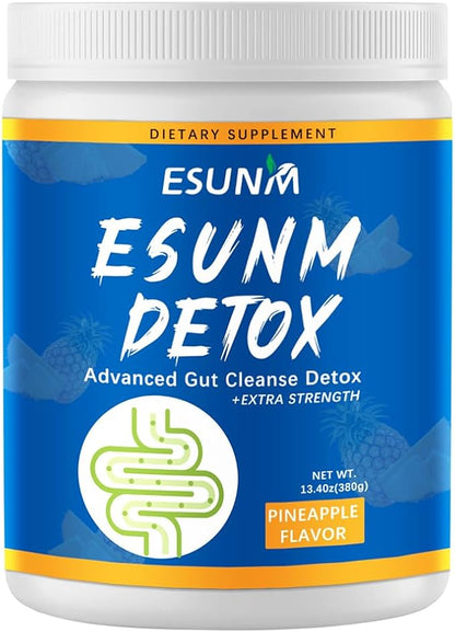 EUSNM Natural Colon Cleanse & Detox,Advanced Gut Cleanse Detox for Women & Men,Detox Powder with Digestive Enzymes & Probiotics, 38 Servings