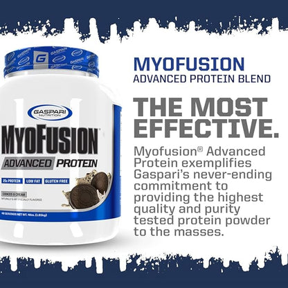 Gaspari Nutrition Myofusion Advanced Protein, Cookies and Cream, 4 Pound