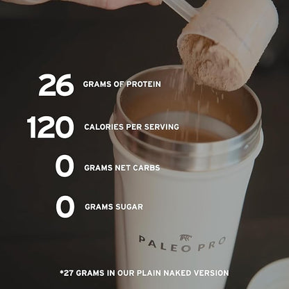 PaleoPro Protein Powder, Gluten Free, Dairy Free, Whey Free, Soy Free, No Added Hormones, Pastured Grass-fed Beef, Minimally Processed Paleo Ingredients, 1lb/454g, About 15 Servings, Mayan Mocha