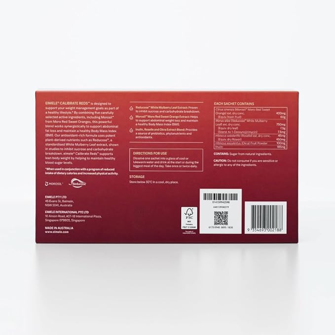 Calibrate Reds | Natural Weight Control Formula for Women & Men | Reduce Cravings | Healthy Weight Support | Vegan | 30 Sachets (2g Powder ea)