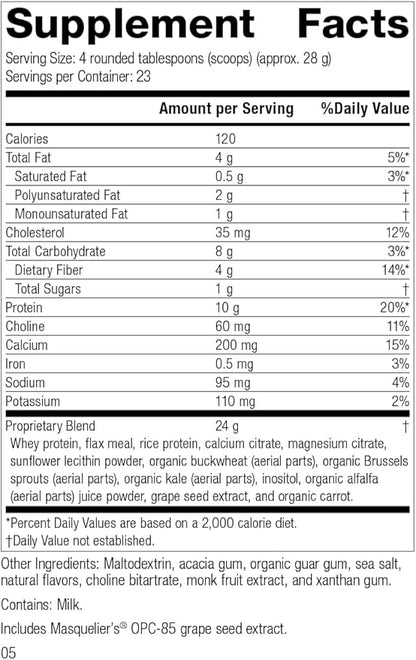 Standard Process Complete Vanilla-Whole Food Nutrition with Amino Acids,Immune Support and Antioxidant Support with Rice Protein,Grapeseed Extract,and Choline-Vegetarian,Vanilla-23 Ounce, 23 Servings
