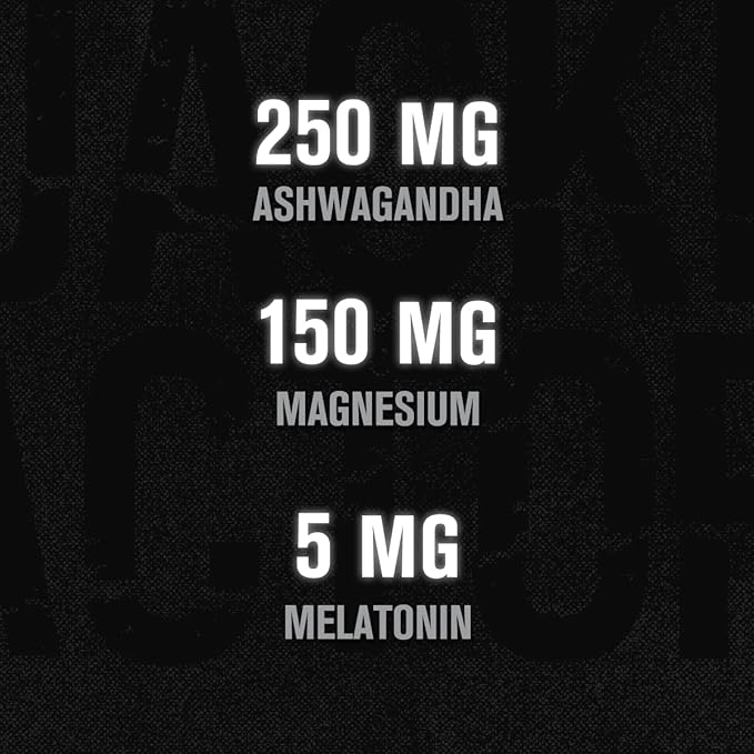 Jacked Factory Build PM Night Time Muscle Builder & Sleep Aid - Post Workout Recovery & Sleep Support Supplement w/VitaCherry Tart Cherry, Ashwagandha, & Melatonin - 60 Natural Veggie Pills