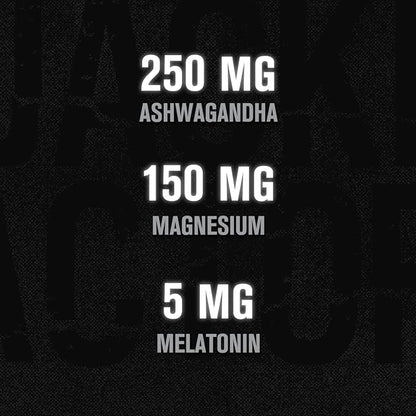 Jacked Factory Build PM Night Time Muscle Builder & Sleep Aid - Post Workout Recovery & Sleep Support Supplement w/VitaCherry Tart Cherry, Ashwagandha, & Melatonin - 60 Natural Veggie Pills