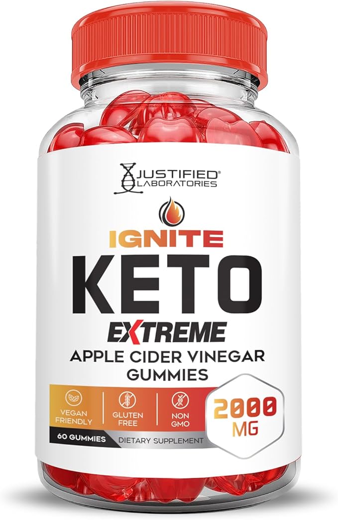 (5 Pack) Ignite Keto ACV Gummies Extreme 2000MG Advanced Ignite Keto Gummies Apple Cider Vinegar Formulated with Pomegranate Beet Juice Powder B12 Vegan Non GMO 300 Gummys