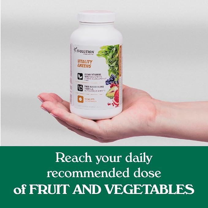 Evolution Advance Nutrition Vitality Green, 90 Tablets – Fruit and Veggie Supplement, Rich in Vitamins and Minerals – Vegan