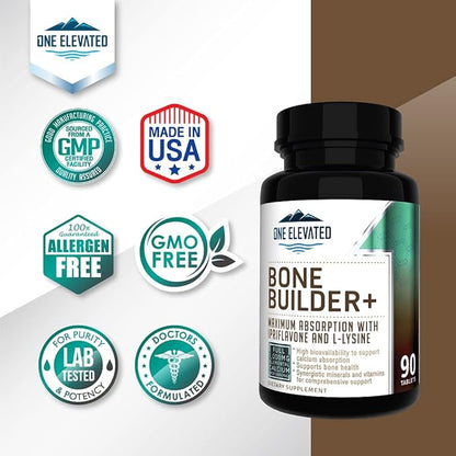 Comprehensive Bone Builder Calcium Supplement. Formulated with Highest Grade Calcium -Carbonate/Hydroxyapatite/Citrate, Magnesium, Zinc, D3. Works in Sync for Optimum Bone Health and Bone Strength.